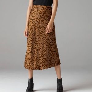 VETTA reversible midi skirt cheetah/gold XS